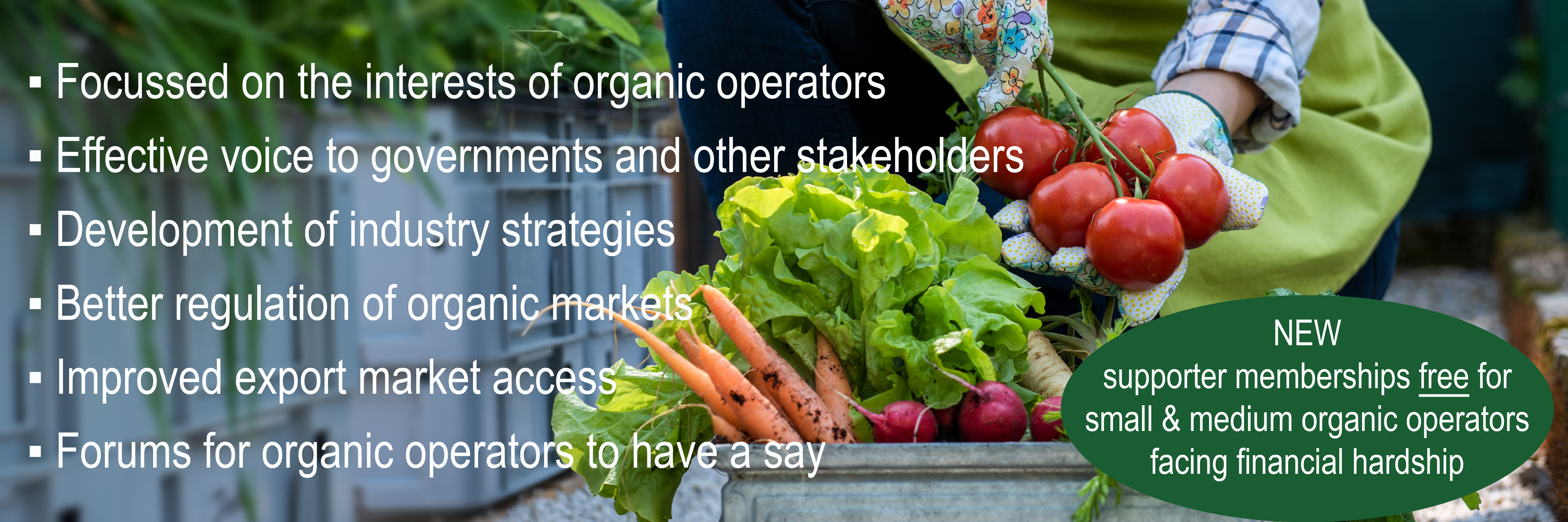 Membership benefits of Organic Operators Australia